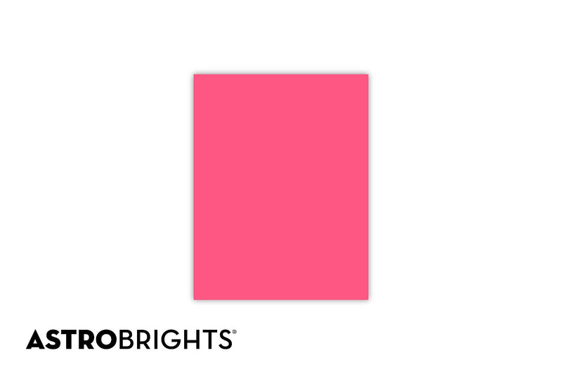 Astrobrights Colored Paper, 24 lbs., 8.5" x 11", Plasma Pink, 500 Sheets/Ream (22119)