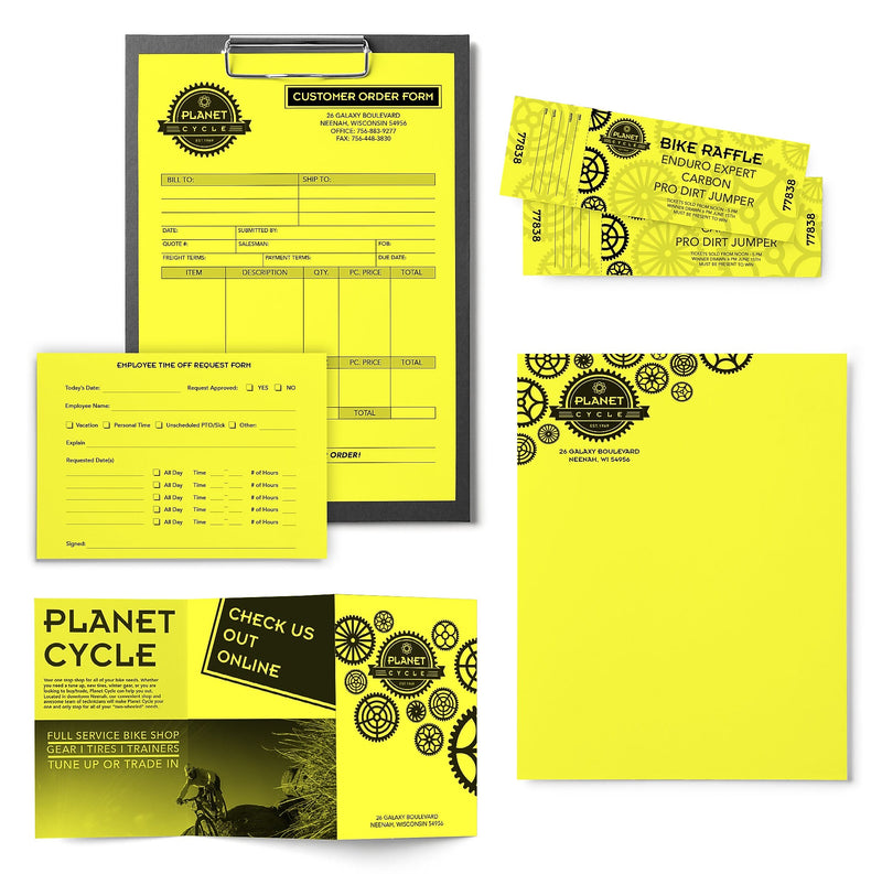 Astrobrights Colored Paper, 24 lbs., 8.5" x 11", Lift-Off Lemon, 500 Sheets/Ream (21011)