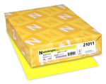 Astrobrights Colored Paper, 24 lbs., 8.5" x 11", Lift-Off Lemon, 500 Sheets/Ream (21011)