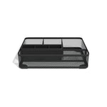 TRU RED™ 7 Compartment Mesh Drawer Organizer, Matte Black (TR57544)