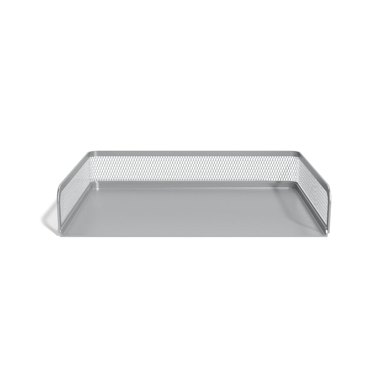 TRU RED™ Side Load Stackable Metal Letter Tray, Silver (TR57568)
