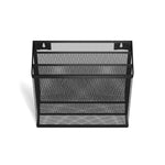 Staples 3 Compartment Wire Mesh File Organizer, Matte Black, 4/Case (57553CT)