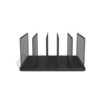TRU RED™ 5-Compartment Wire Mesh File Organizer, Matte Black (TR57558)