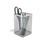 TRU RED™ Jumbo Stackable Wire Mesh Pen Holder, Silver (TR57574-CC)