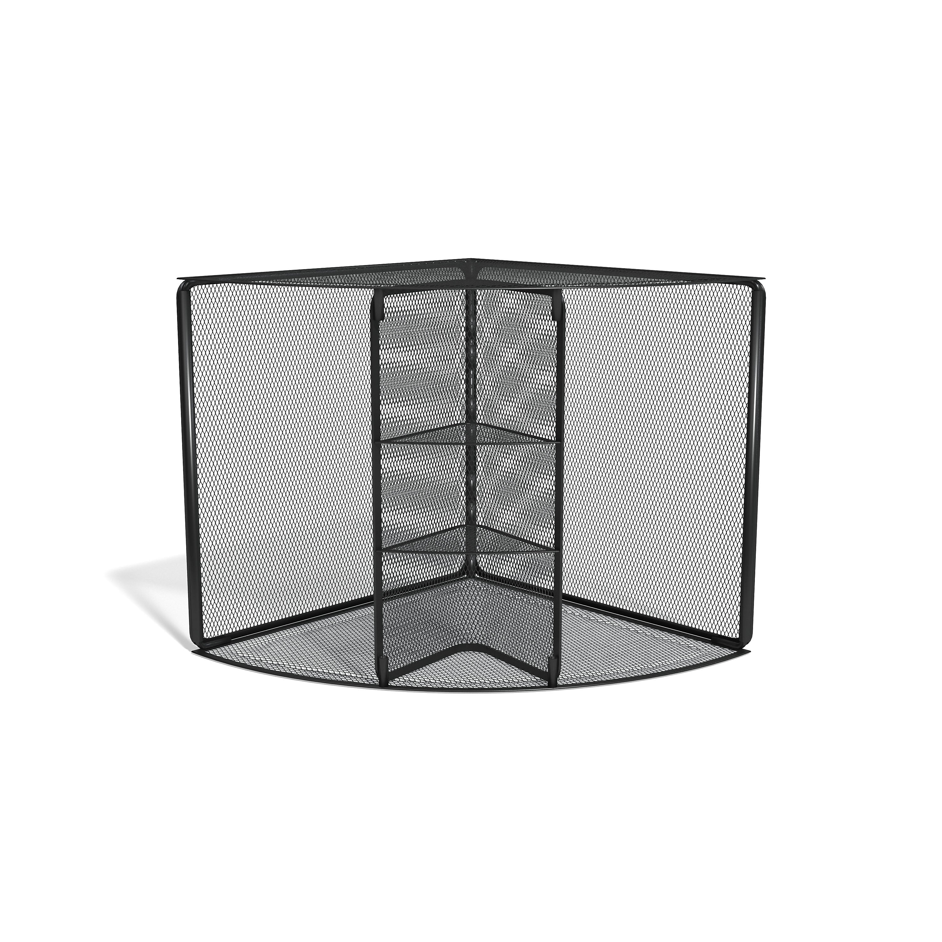 TRU RED™ 4-Compartment Wire Mesh Corner Organizer, Matte Black (TR57976)