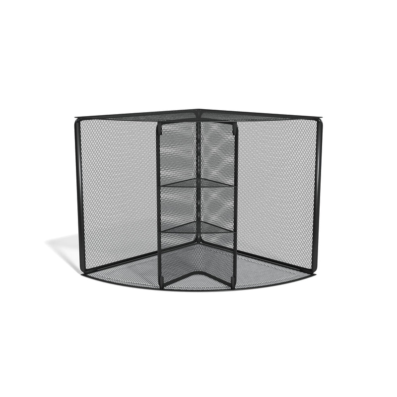 TRU RED™ 4-Compartment Wire Mesh Corner Organizer, Matte Black (TR57976)