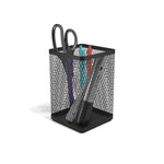 TRU RED™ Jumbo Stackable Metal Mesh Pen Holder, Matte Black (TR57573-CC)
