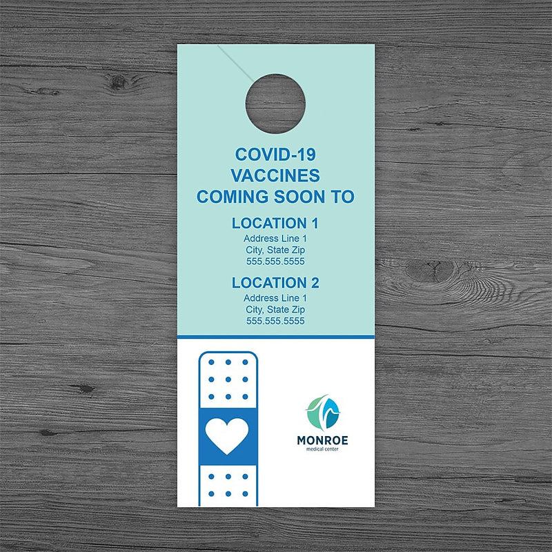 Door Hanger, 3-1/2" x 8-1/2", w/ Backside, Qty 2000