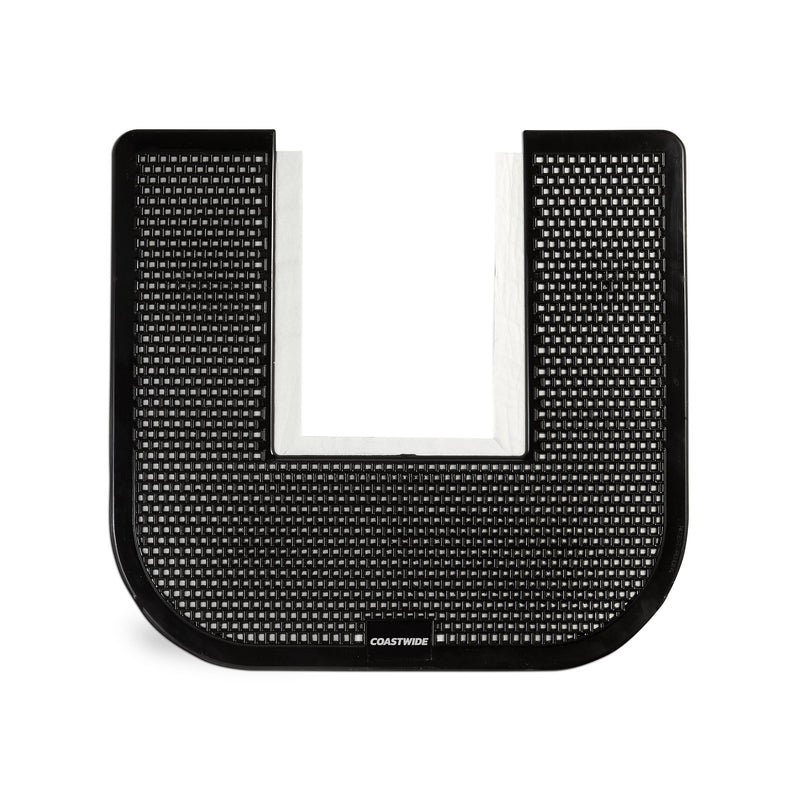 Coastwide Professional™ Toilet Floor Mat, 17.5" x 20.5", Black, 6/Carton (CW24768)