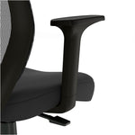 Staples Essentials Fabric Drafting Stool with Backrest and Footrest, Black (UN59384)