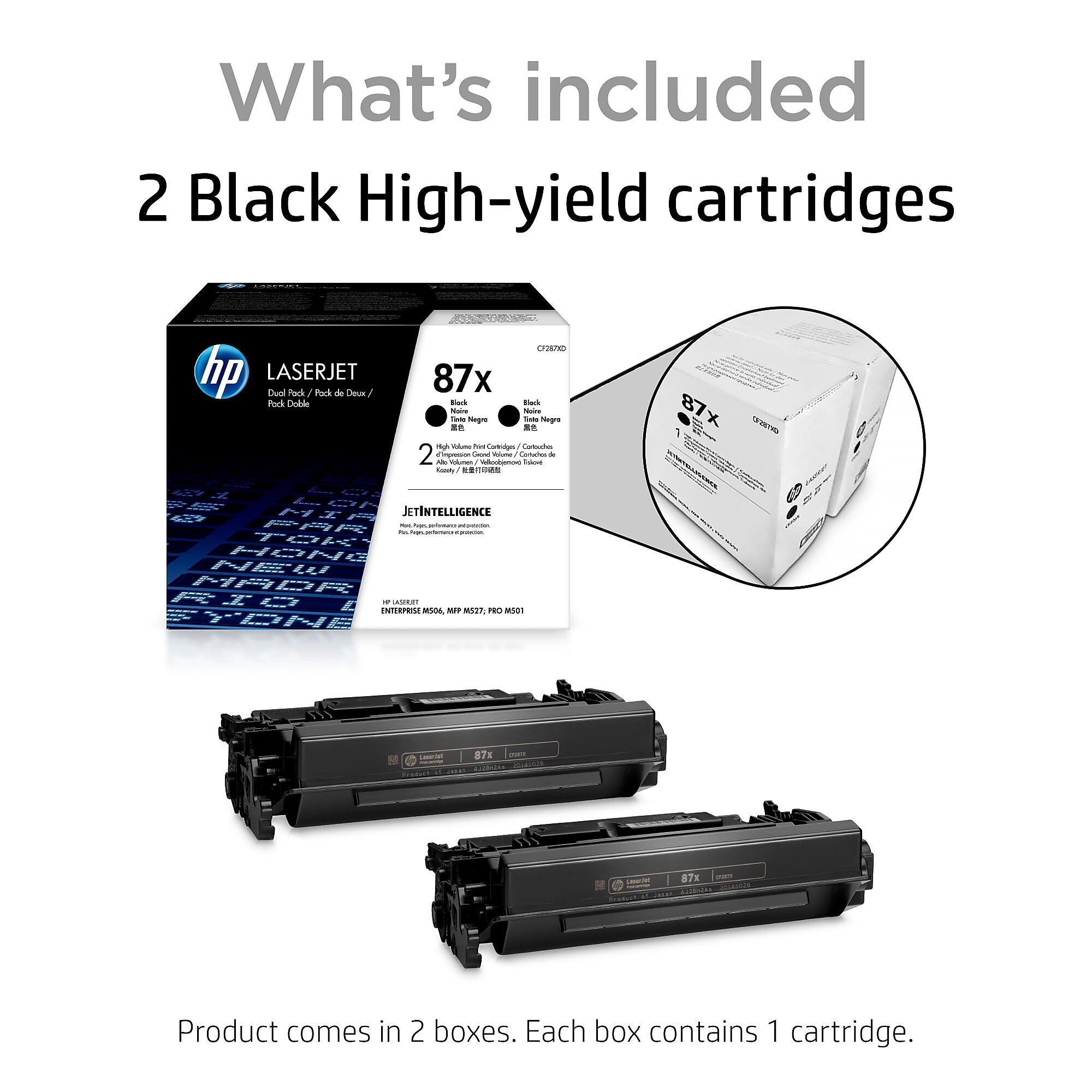 HP 87X Black High Yield Toner Cartridge, Prints Up to 18,000 Pages (CF287XD)
