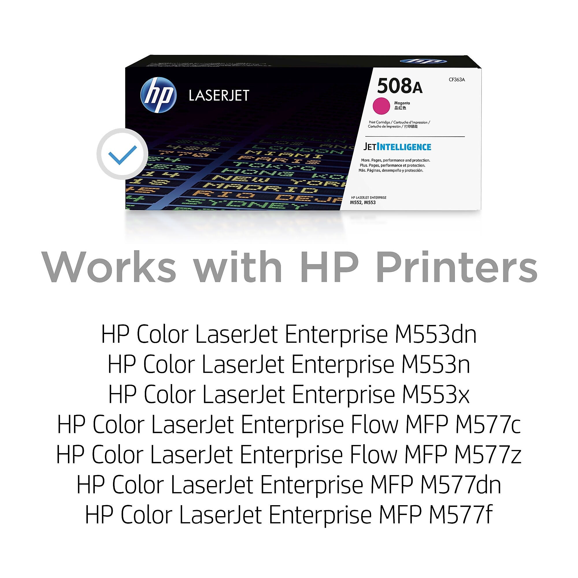HP 508A Magenta Standard Yield Toner Cartridge, Prints Up to 5,000 Pages (CF363A)