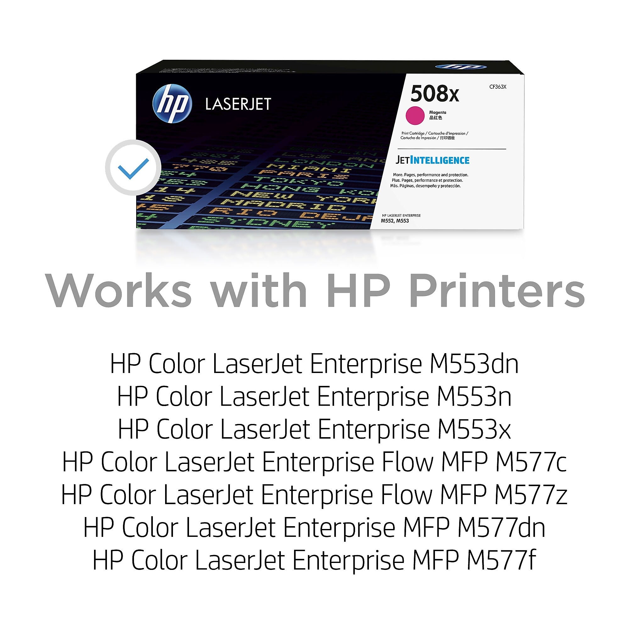 HP 508X Magenta High Yield Toner Cartridge, Prints Up to 9,500 Pages (CF363X)