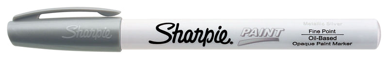Sharpie Oil-Based Paint Marker, Fine Tip, Silver Metallic (35545)