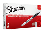Sharpie Retractable Permanent Marker, Fine Tip, Black, 12/Pack (32701)