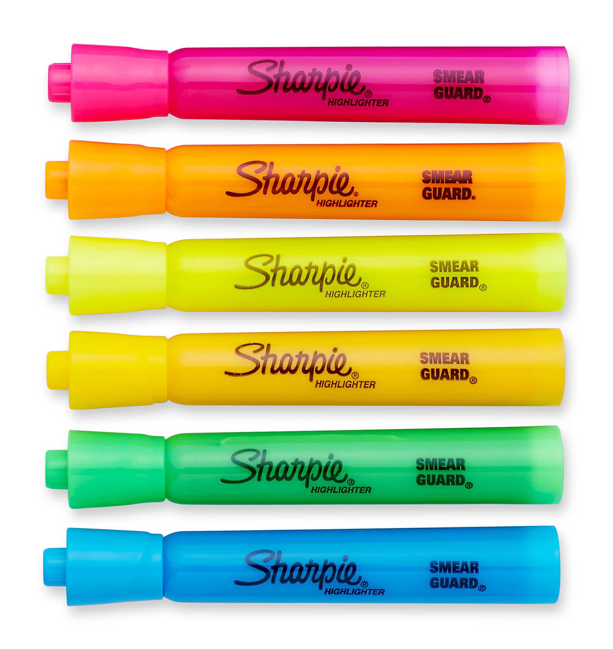 Sharpie Tank Highlighters, Chisel Tip, Assorted Fluorescent, 20/Pack (25018)