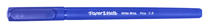 Paper Mate Write Bros. Ballpoint Pen, Fine Point, Blue Ink, Dozen (3361131)