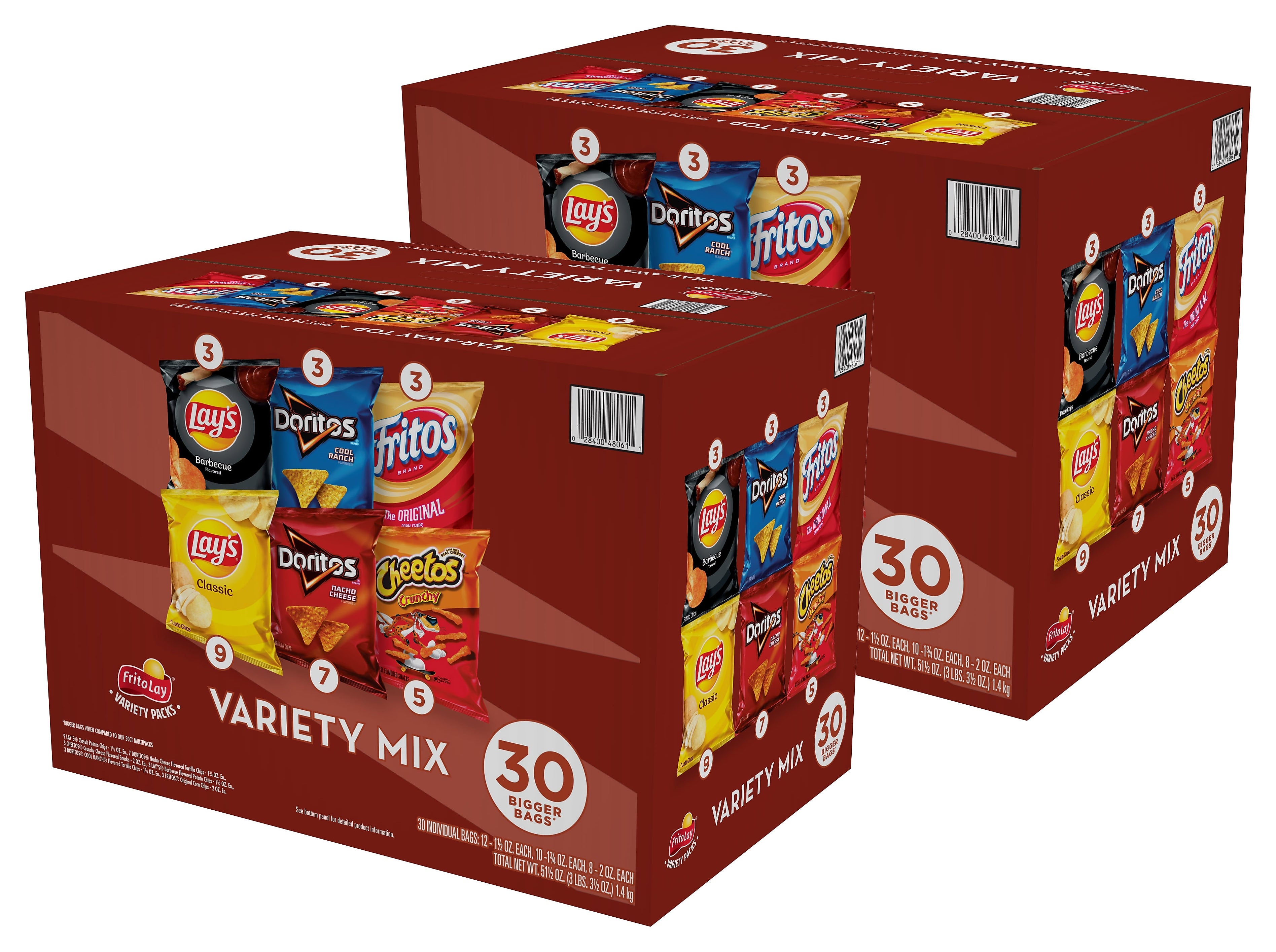 Frito Lay Variety Corn Chips, 30 Bags/Pack, 2 Packs/Box (FRI70227)