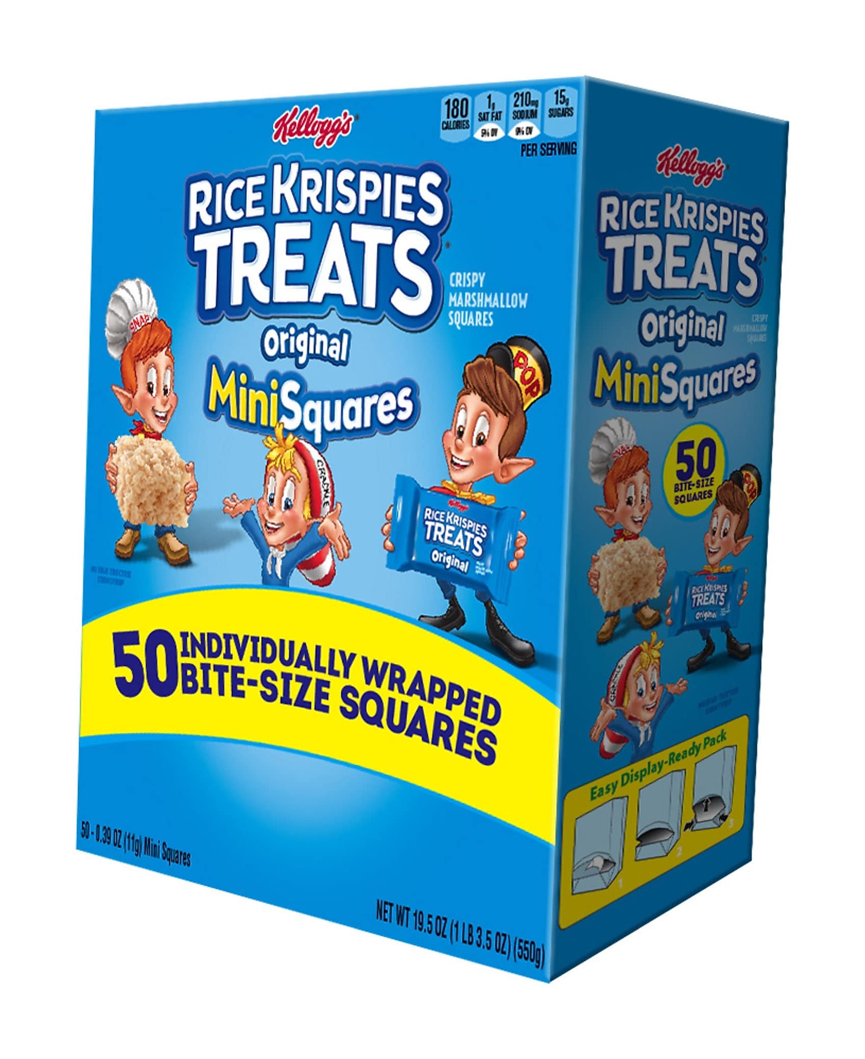 Rice Krispies Treats Marshmallow Cereal Bar, 0.39 oz., 50 Bars/Box (KEE12346)