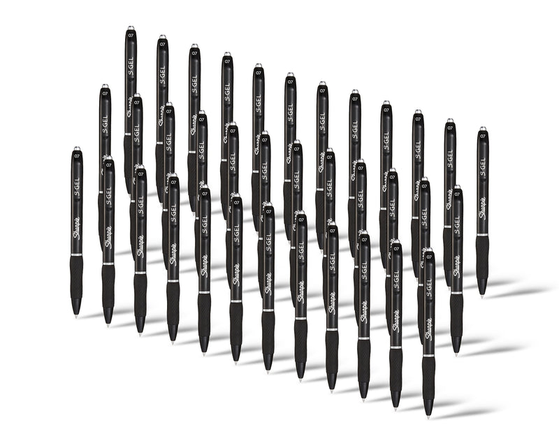 Sharpie S-Gel Retractable Gel Pens, Medium Point, 0.7mm, Black Ink, 36/Pack (2096180)