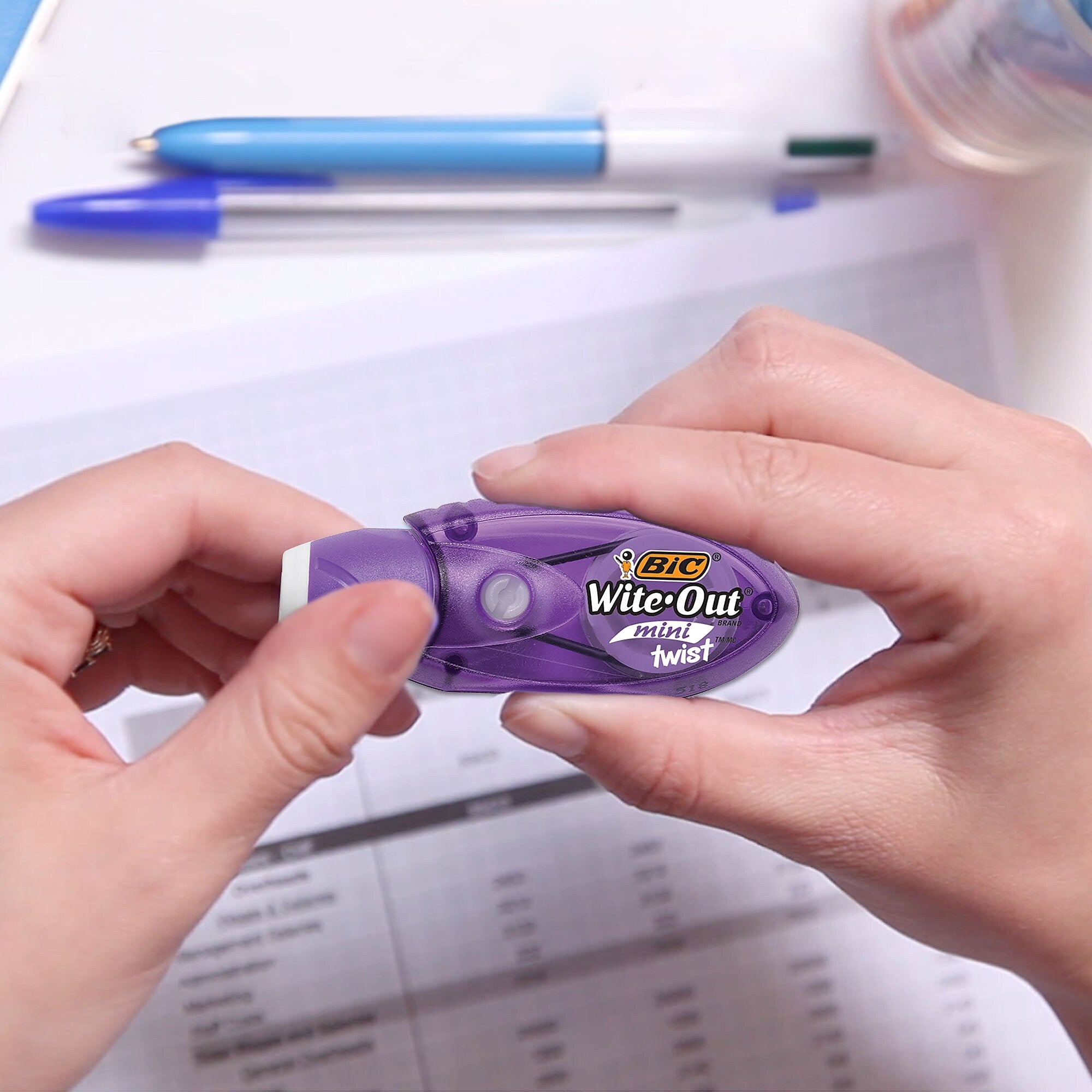 BIC Wite-Out Mini Correction Tape, White, 2/Pack (50754)