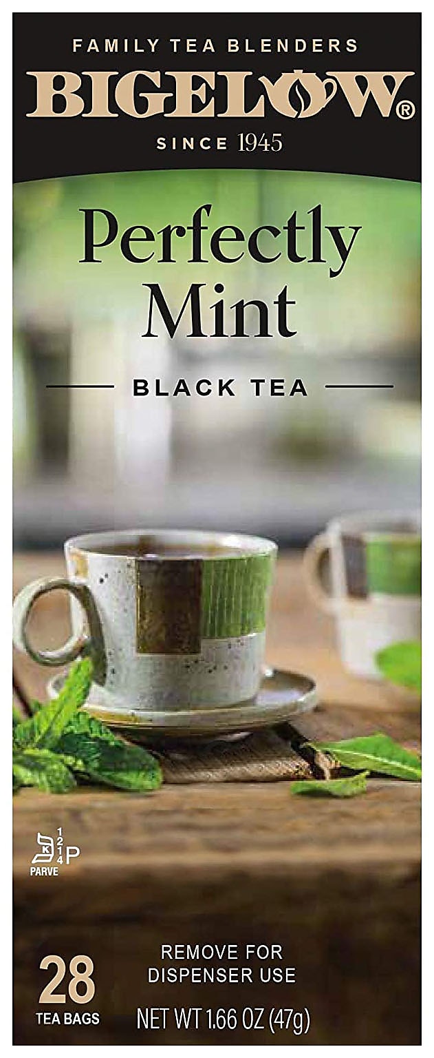 Bigelow® Perfectly Mint®, Mint Flavored Black Tea, 28 Tea Bags/Box (RCB003441)