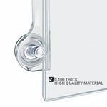 Azar Sign Holder, 12" x 11.5", Vertical, Wall Mounted, Clear, Acrylic, 2/Pack (106614)
