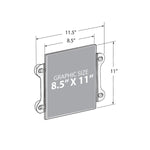 Azar Sign Holder, 12" x 11.5", Vertical, Wall Mounted, Clear, Acrylic, 2/Pack (106614)