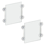 Azar Sign Holder, 12" x 11.5", Vertical, Wall Mounted, Clear, Acrylic, 2/Pack (106614)