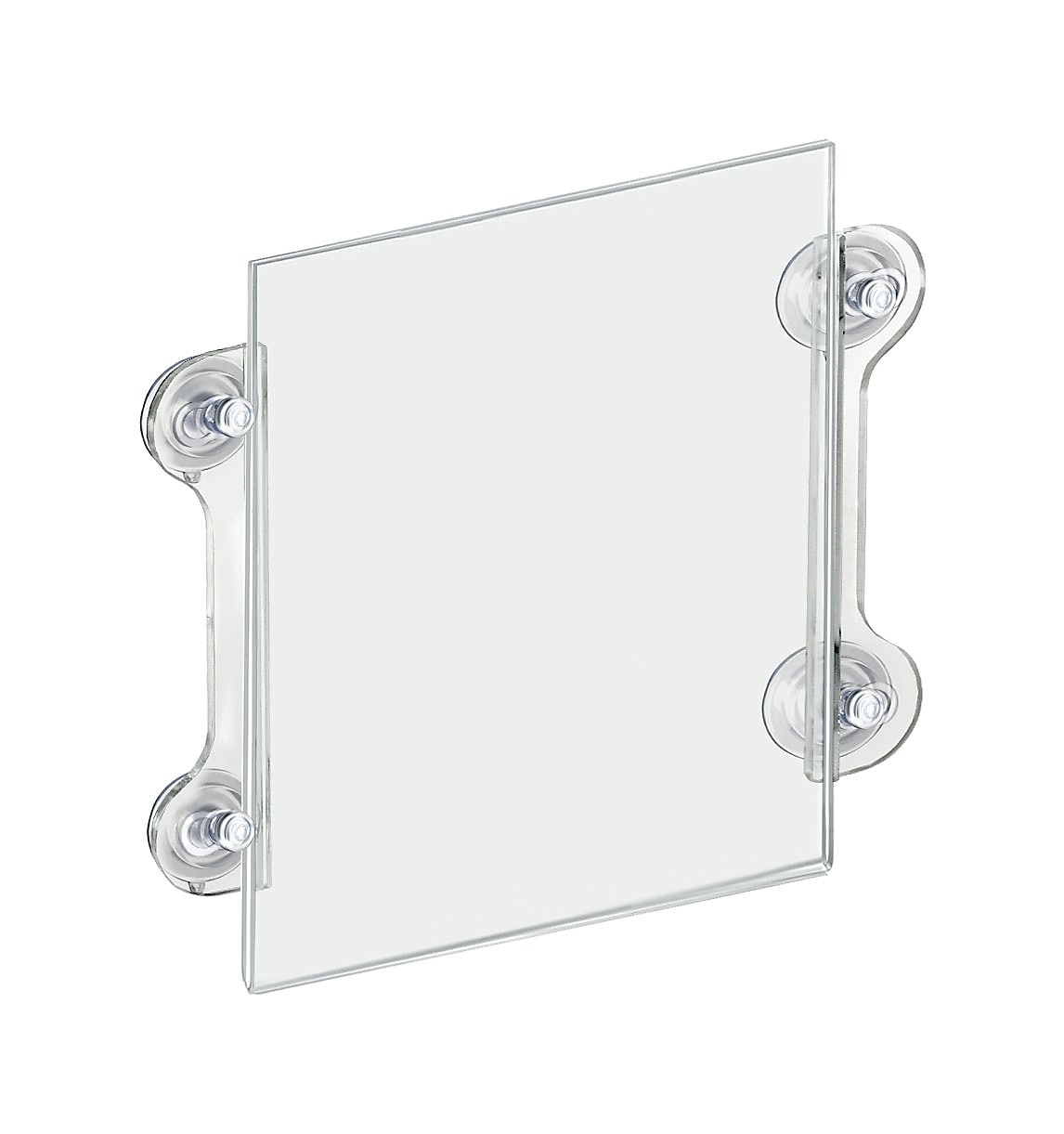 Azar Sign Holder, 12" x 11.5", Vertical, Wall Mounted, Clear, Acrylic, 2/Pack (106614)