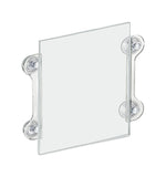 Azar Sign Holder, 12" x 11.5", Vertical, Wall Mounted, Clear, Acrylic, 2/Pack (106614)