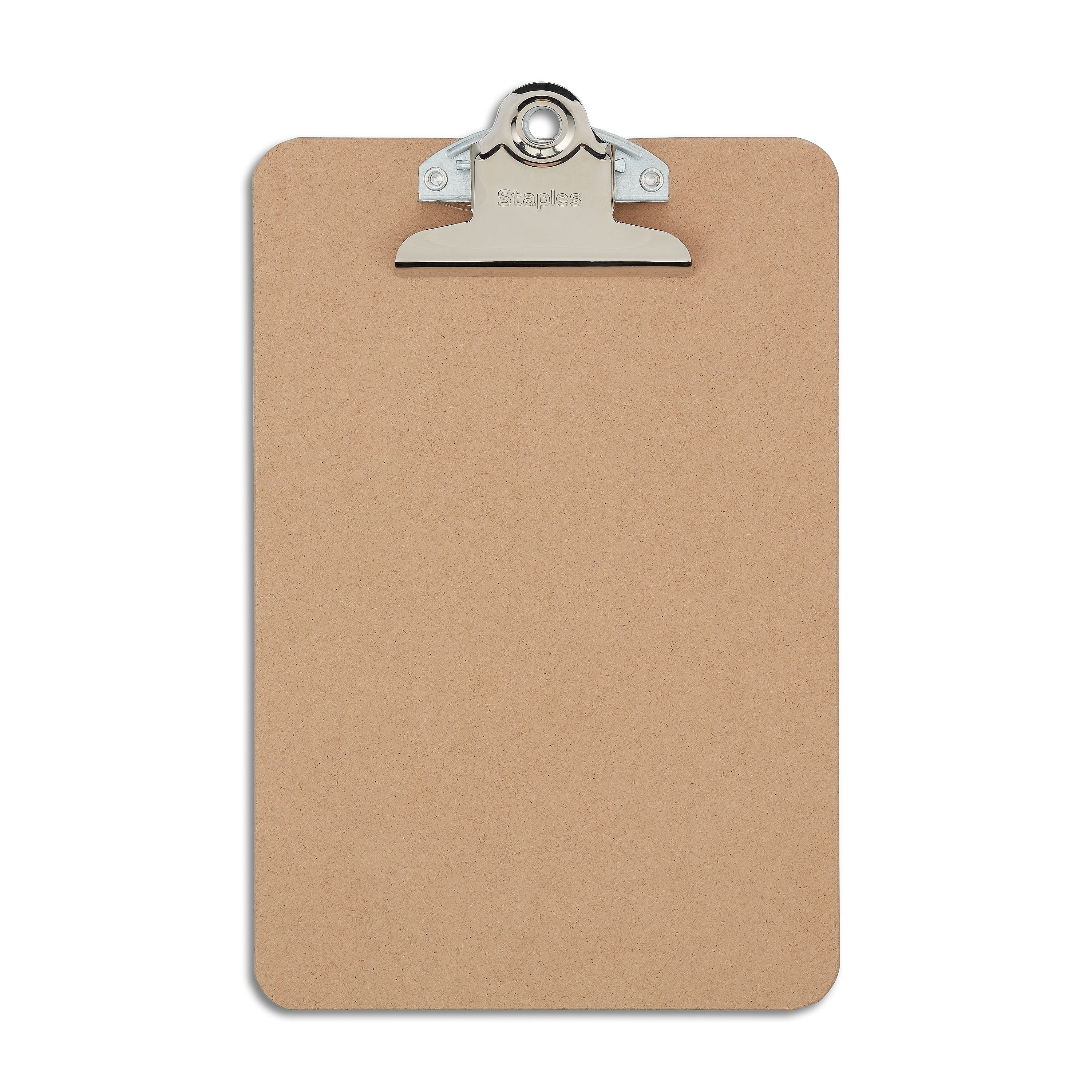 Staples® Hardboard Clipboard, Memo Size, Brown (ST44293-CC)