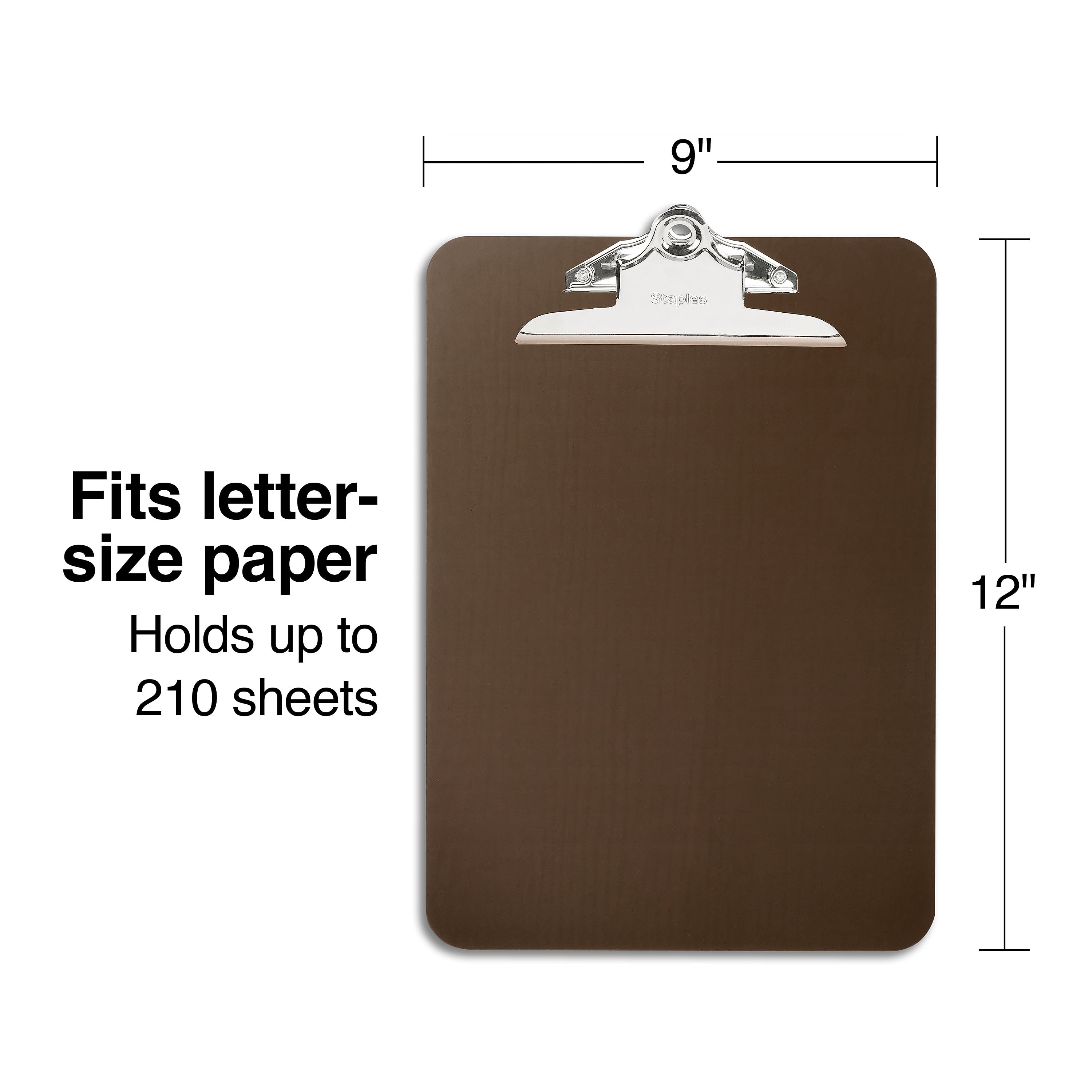 Staples Plastic Clipboard, Letter Size, Smoke, 12/Carton (11069CT)