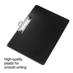 Plastic Landscape Clipboard, Letter Size, Black (28526)