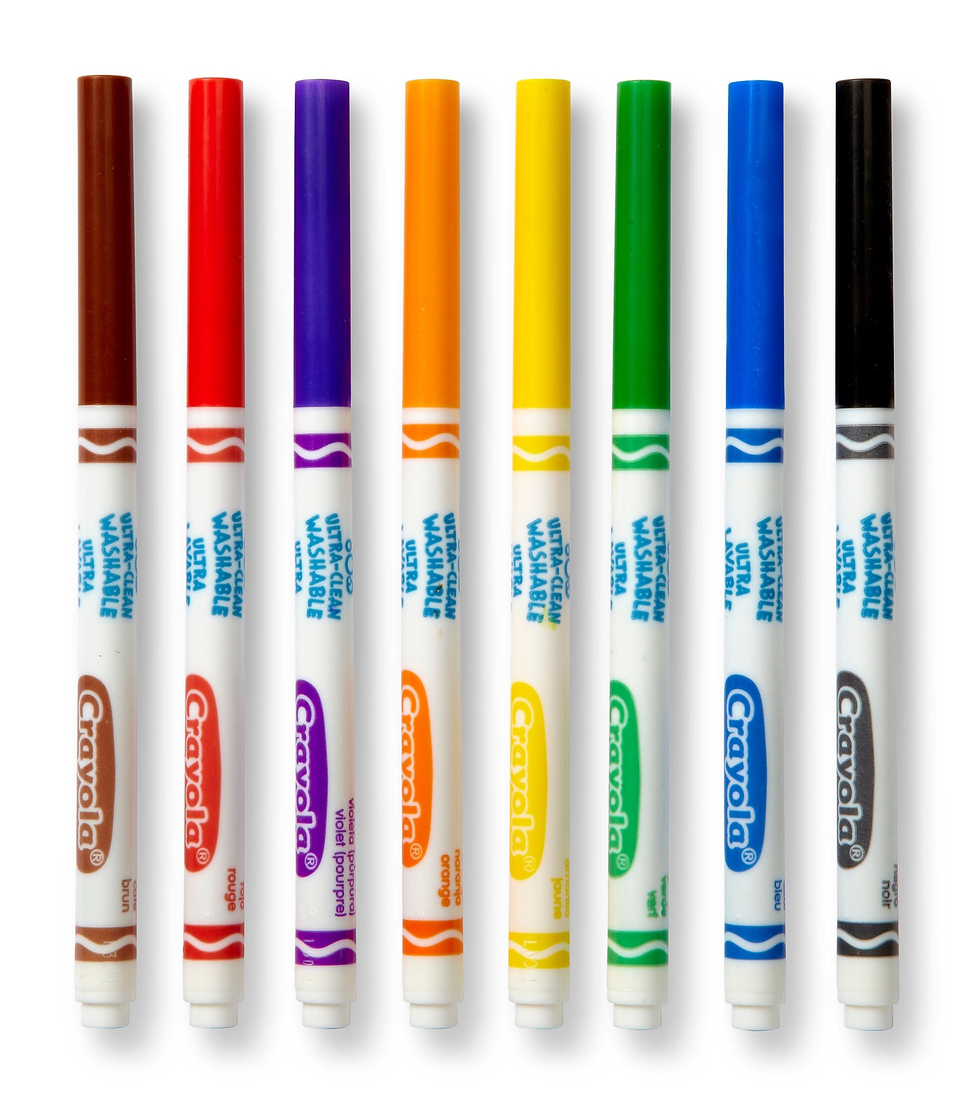 Crayola Classic Color Ultra-Clean Washable Markers fine tip pack of 8 [Pack of 4]