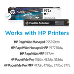 HP 972A Black Standard Yield Ink Cartridge, Prints Up to 3,500 Pages (F6T80AN)