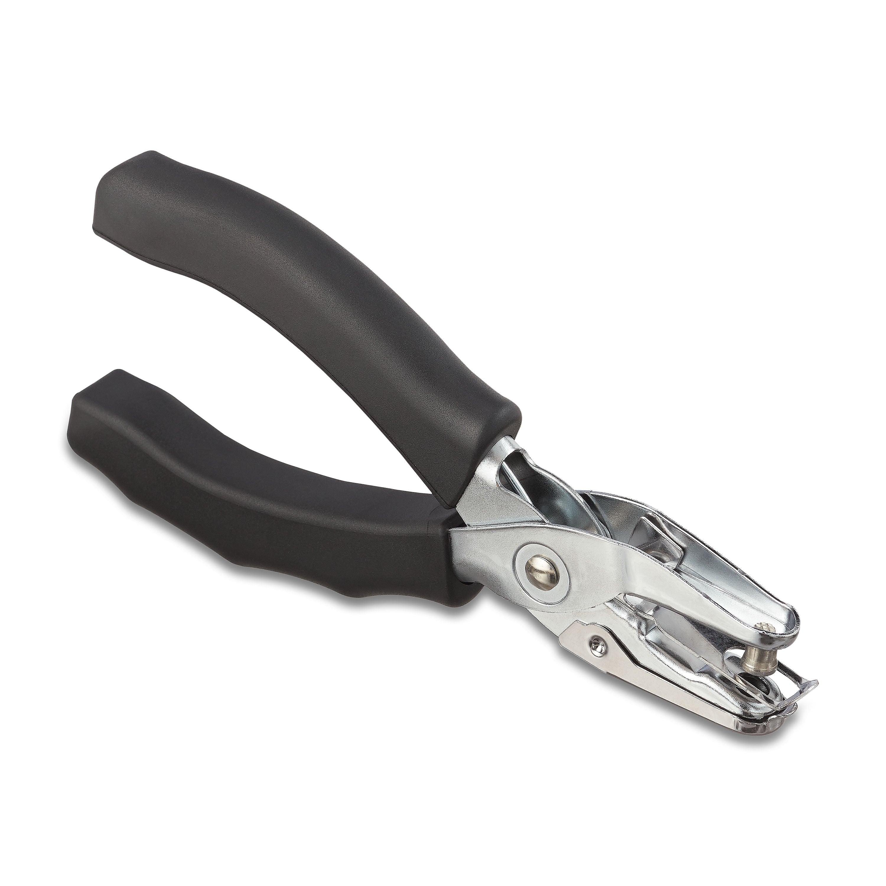Staples Premium Handheld Hole Punch, 6 Sheet Capacity, Silver/Black (ST10577-CC)