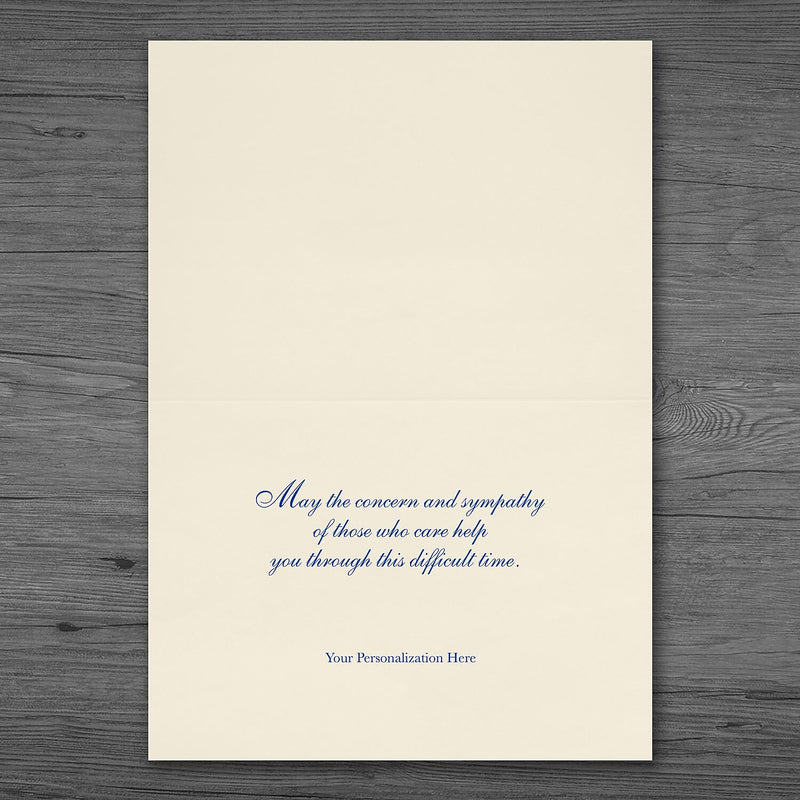 "Classic Comfort" Sympathy Card w/ Gold Lined Ecru Envelope, 25/BX