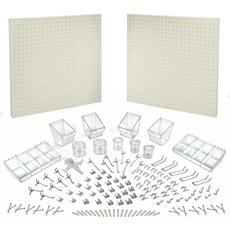 Azar 24 x 48-inch White Pegboard Organizer Kit, Each (900988-WHT)