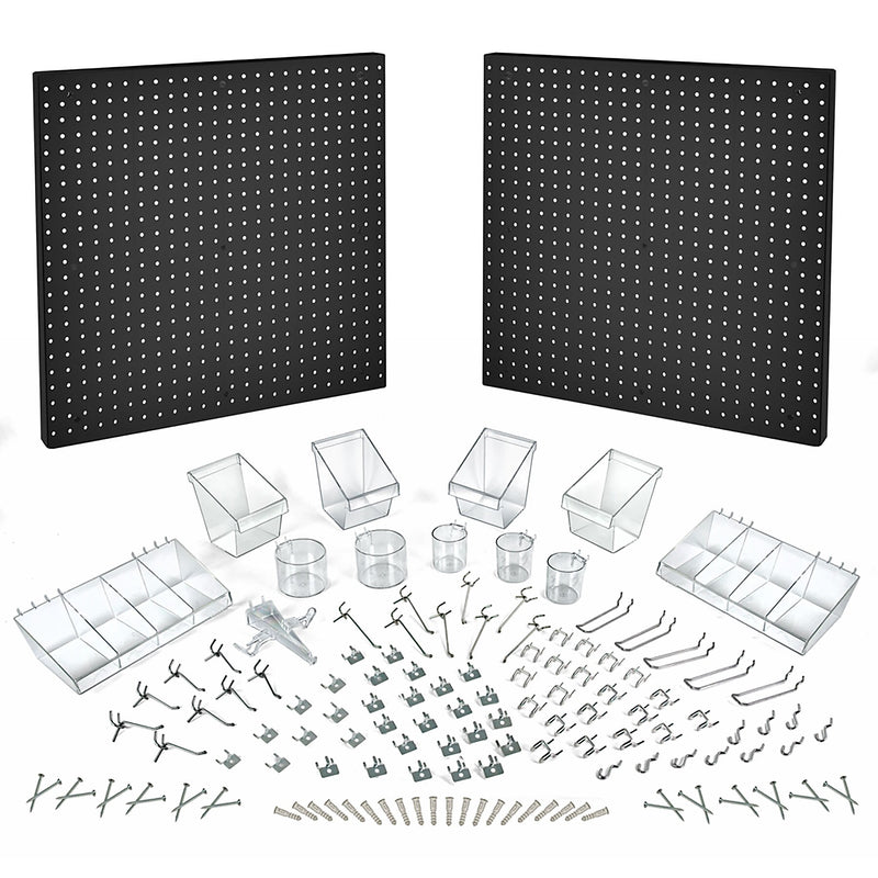 Azar Pegboard Organizer Kit Black 24 x 48-inch Each