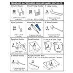 Azar Pegboard Organizer Kit Black 24 x 48-inch Each