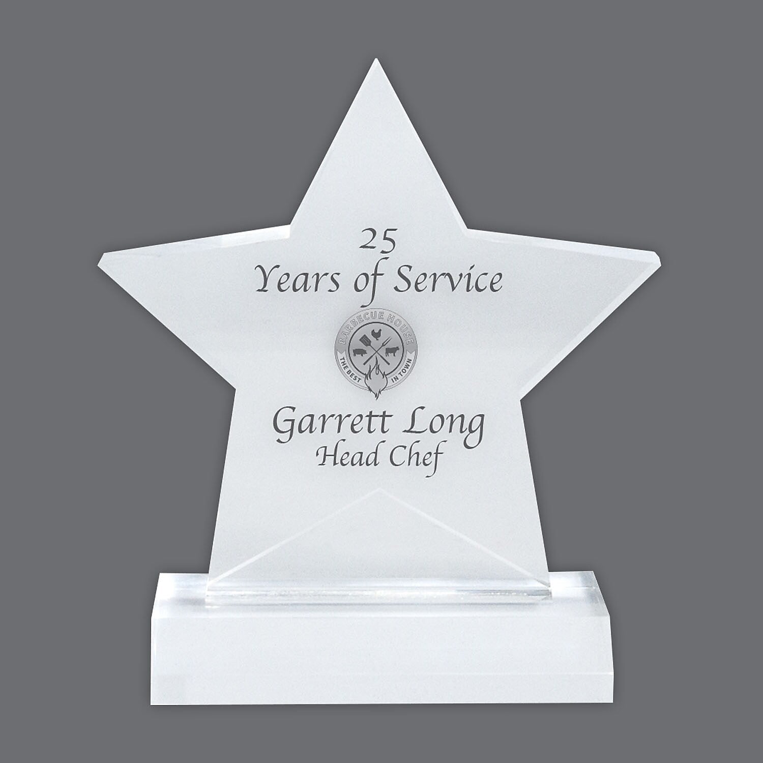 Star Acrylic Award 8.75X5.25