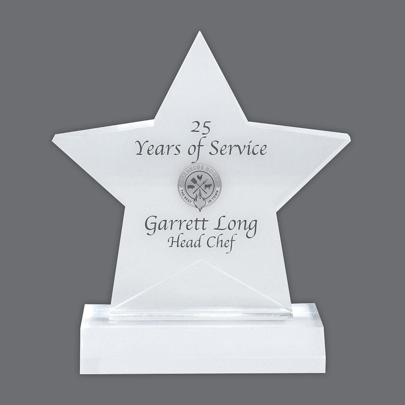 Star Acrylic Award 8.75X5.25