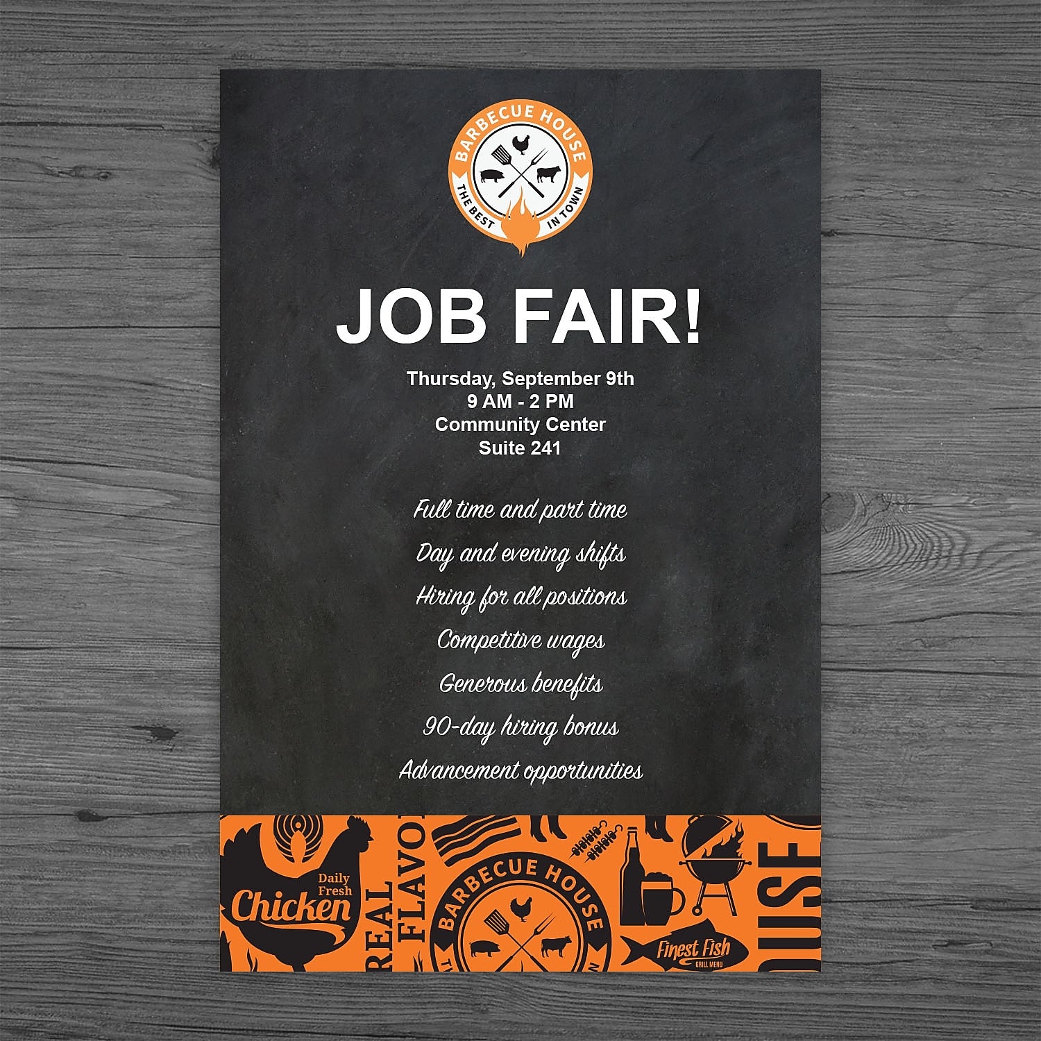 Full Color Durable Poster, 24" x 36", Front Only, Qty 10