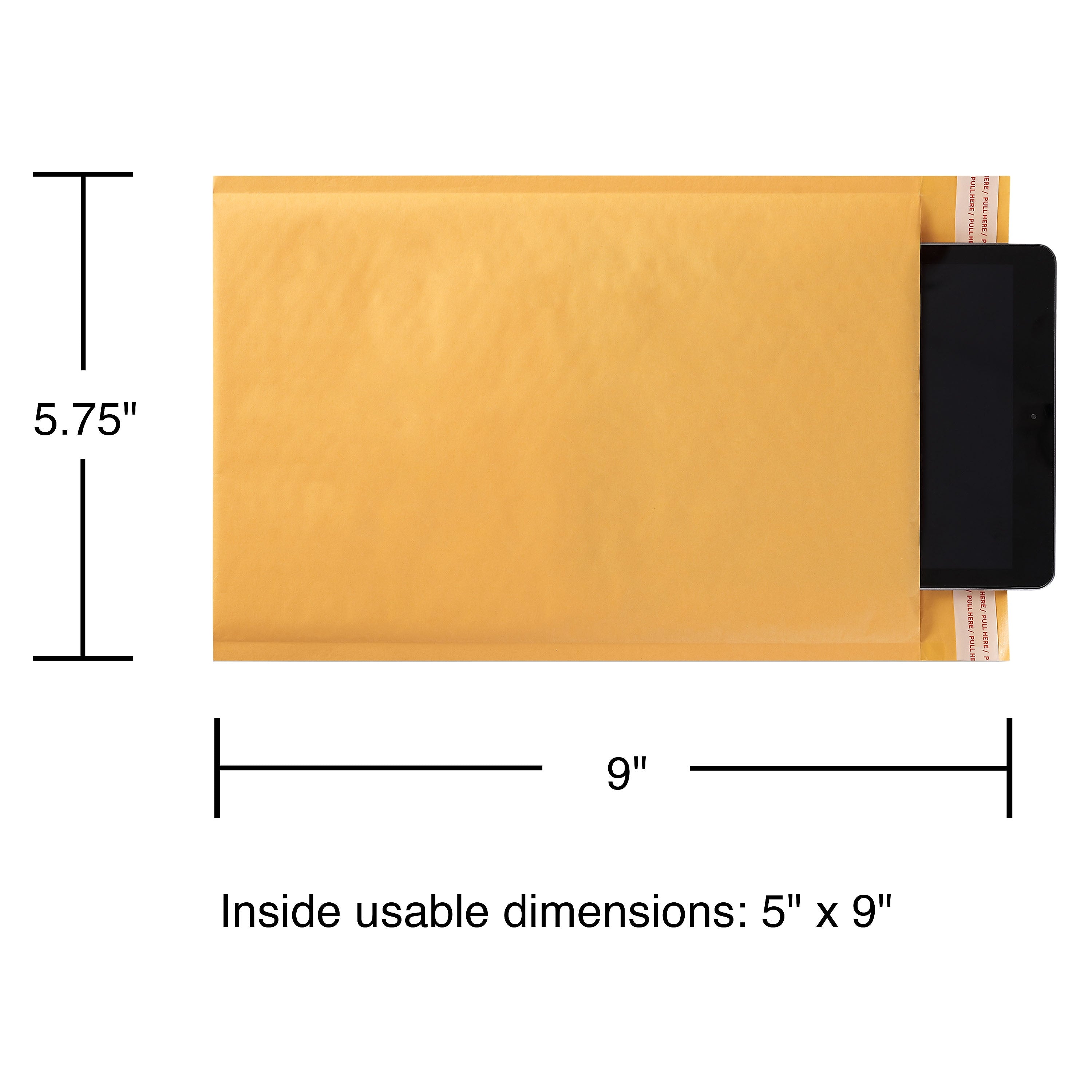 Staples 5.75" x 9" Self-Sealing Bubble Mailer, #00, Kraft, 250/Carton (ST56652)
