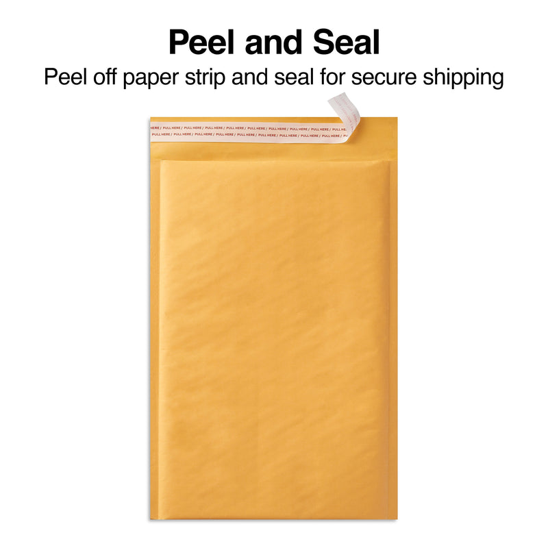 Staples 10.25" x 13.5" Self-Sealing Bubble Mailer, #4, Kraft, 100/Carton (ST56595)