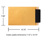 Staples 7.88" x 10.75" Self-Sealing Bubble Mailer, #1, Kraft, 100/Pack (ST56642)