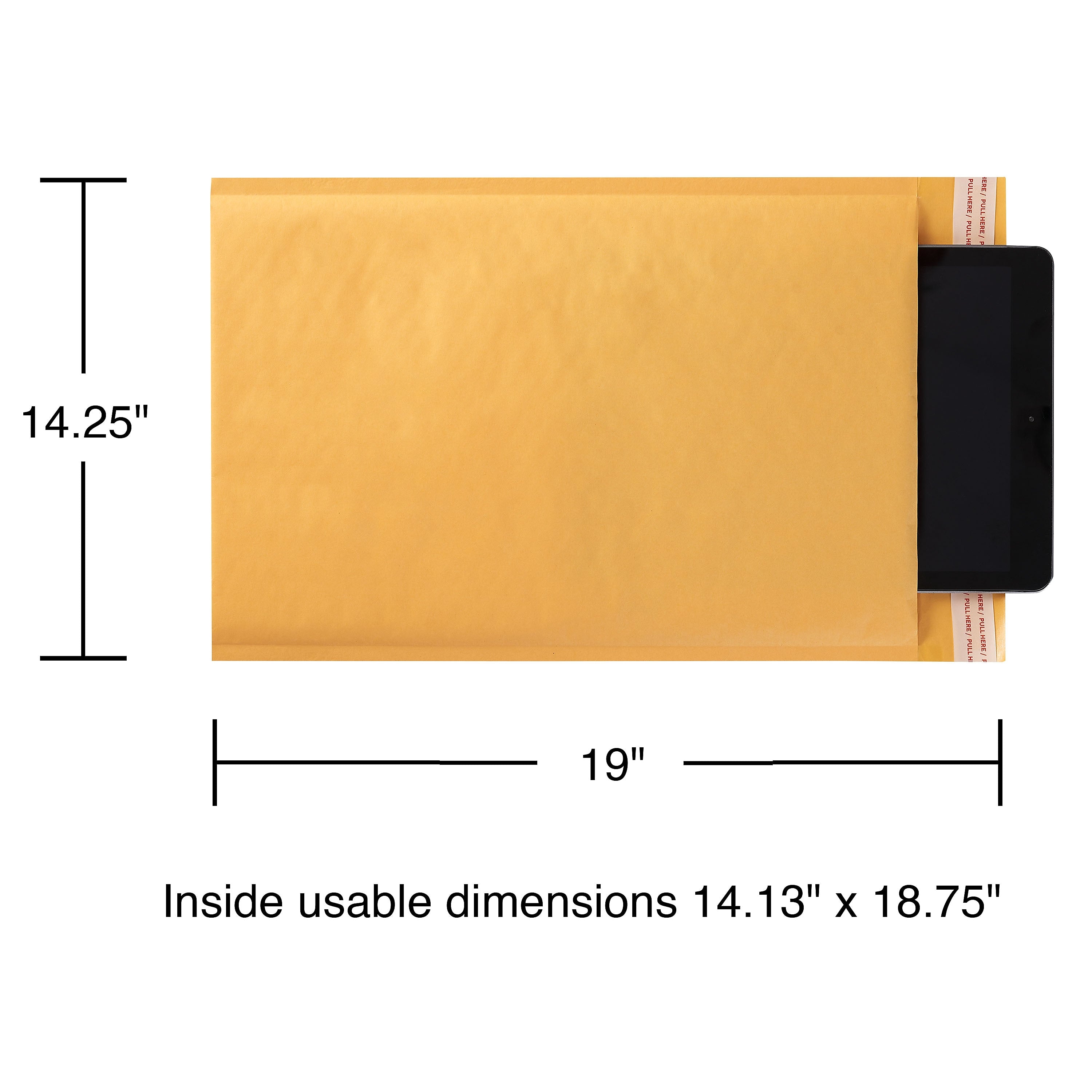 14.25"W x 19"L Peel & Seal Bubble Mailer, #7, 12/Pack (51595-CC)