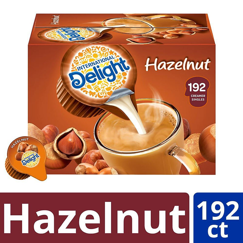 International Delight Hazelnut Liquid Creamer, 0.44 oz., 192/Carton (WWI101522)