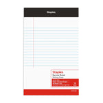 Staples Notepads, 5" x 7.25", Narrow Ruled, White, 50 Sheets/Pad, Dozen (ST57338)